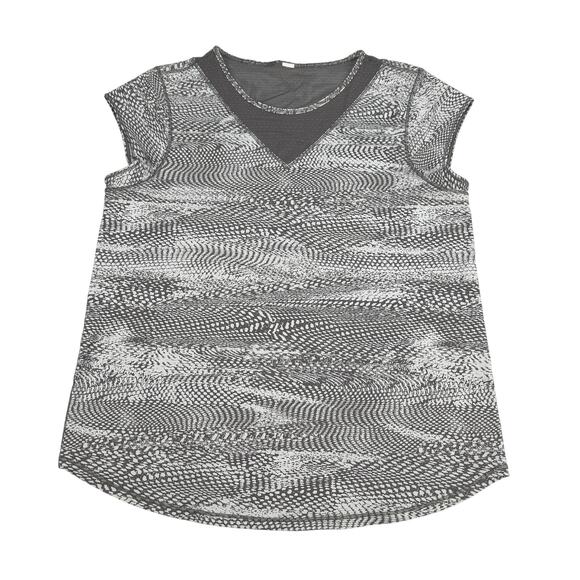 LULULEMON For The Run Short Sleeve Swerve Vapor Metal Grey Sz 8 - Picture 2 of 5